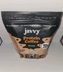 Javvy Protein Coffee Powder Caramel 12.6 oz Prebiotic MCTs Caffeine