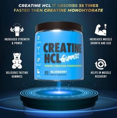 Creatine Gummies Twin Pack – Creatine Monohydrate Strawberry & HCL Blueberry