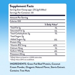 Low Sugar Prime Vanilla Protein Powder 30 Servings Grass Fed Beef Isolate