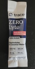 Trace ZEROlyte Electrolyte & Coconut Water Salty Berry Lemonade Zero Sugar 30 Ct