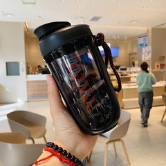 new 590ml gym Shaker Sports Water Bottle Cup Protein Mixer Stirring Ball Fitness