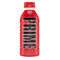 PRIME Hydration – Electrolyte Enhanced Sports Drink – Tropical Punch, 12 Bottles