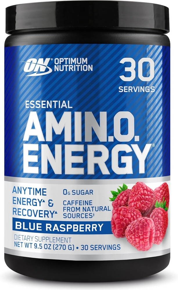 Amino Energy Pre Workout Powder – Keto Friendly Blue Raspberry, 30 Servings