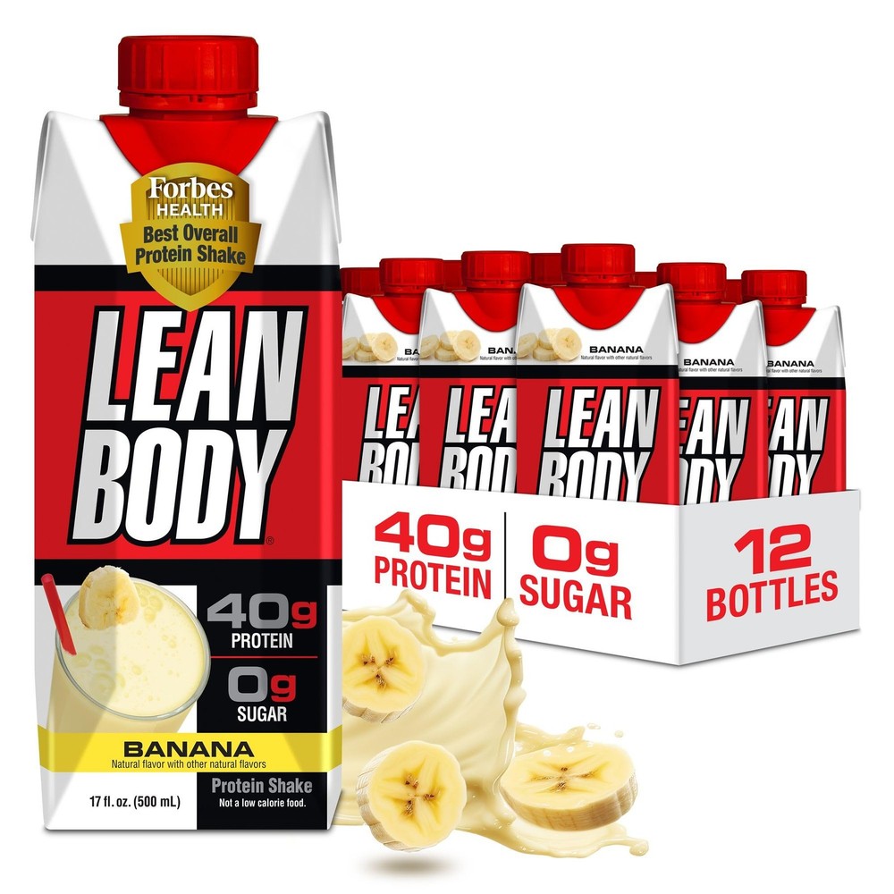 Labrada Lean Body Ready-to-Drink Banana Protein 17 Fl Oz (Pack of 12)