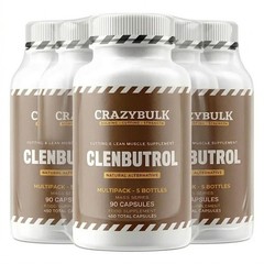 CrazyBulk CLENBUTROL – 90 Capsules CUTTING & LEAN MUSCLE MUSCLE, Pack of 5