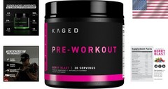 Pre Workout Powder with Creatine & 274mg Organic Caffeine – 20 Servings