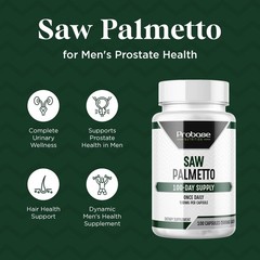 Probase Nutrition Saw Palmetto Support for Prostate and 100 Count (Pack of 1)