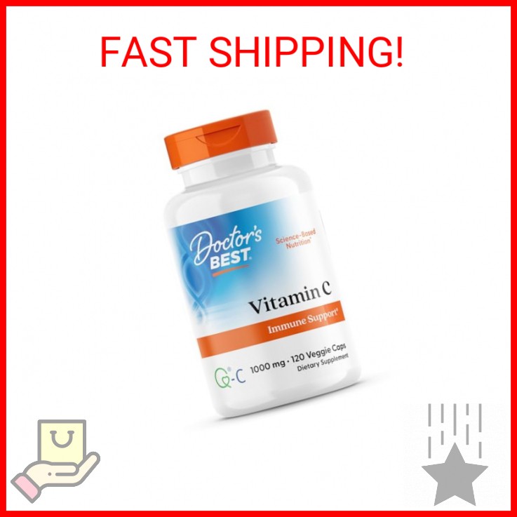 Doctor’s Best Vitamin C with Q-C – Vitamin C 1000mg Non-GMO, Vegan, Gluten Free,