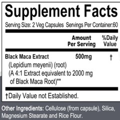 Maca 500mg (4:1 extract corresponds to the strength of 2000mg) – 30 to 120 ca…