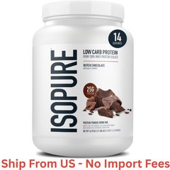 Isopure Low Carb 100% Whey Protein Isolate Chocolate Protein Powder, 25g, 1 lb