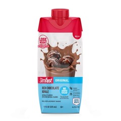 SlimFast Meal Replacement Shake, Rich Chocolate Royale, No Added Sugar, 12-Pack