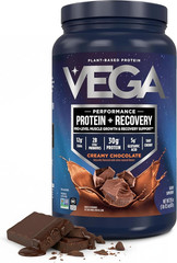 Vega Protein + Recovery, Chocolate – 30G Vegan Protein, Dairy & Gluten Free, Pro