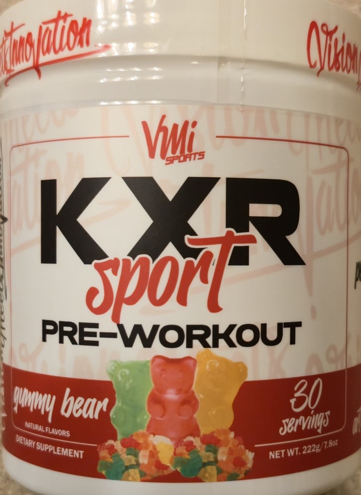 VMI Sports KXR SPORT Preworkout 8oz Size (30 Serv) Gummy 🐻 Bear BEST BY 11/26