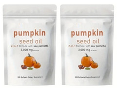 Pumpkin Seed Oil Saw Palmetto 3000mg 2X300gel Cold Press Virgin Oil Phytosterols