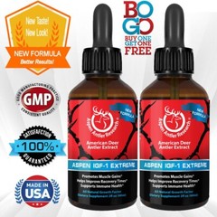 BOGO Deer Antler Velvet Spray EXTREME IGF-1 | 400mg At 43X | Two Bottle Pack