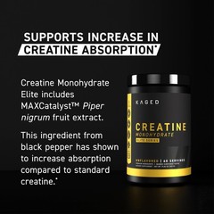 Kaged Creatine Monohydrate Elite Powder | 10.58 Ounce (Pack of 1), No Color
