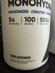Nutricost Creatine Monohydrate 500g Powder – 1 lb – 100 Servings – Exp 2/2029