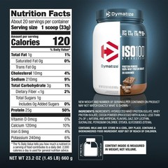 Dymatize ISO100 Hydrolyzed Whey Protein Isolate Powder Fudge Brownie 23.2 oz
