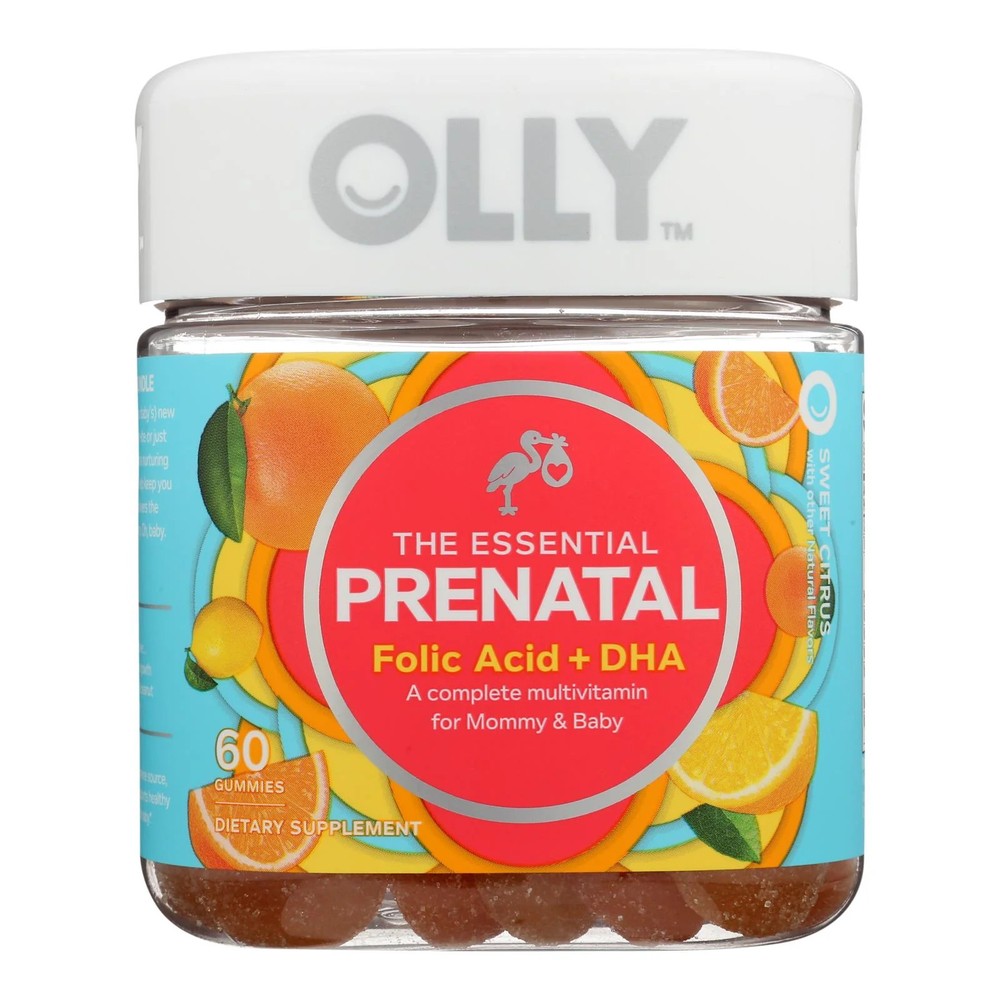 Olly Prenatal Multivitamin with Folic Acid, DHA & Iron (60 Softgels)