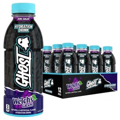GHOST Hydration Drink, Welch’s Grape – RTD Sports 16.9 Fl Oz (Pack of 12)