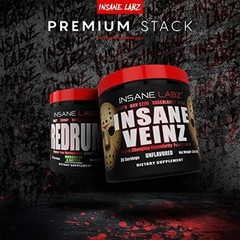 Psychotic Pre Workout Insane Veinz Fruit Punch 35 servings 5.2 ounces