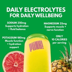 Plink Fizzy Electrolyte Tablets For Adults Kids Pineapple Grapefruit 108Ct