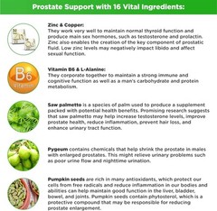 Prostate Support Supplement for Men with Saw Palmetto, Pygeum Bark, Pumpkin…