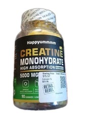 Creatine Monohydrate 5000MG 90 Gummies Lemon Flavor 9/26