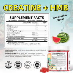 Creatine Monohydrate Gummies HMB Supplements for Men – Creatine and HMB Suppleme