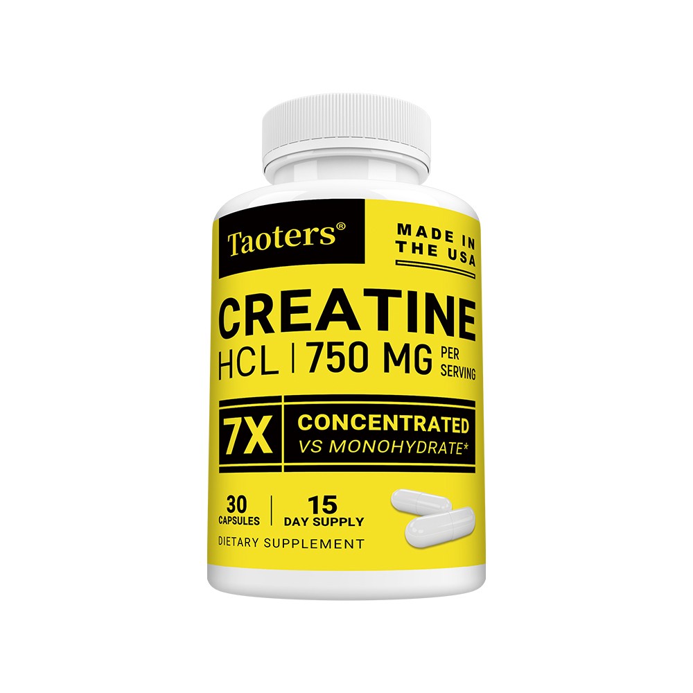 Creatine Hcl 750 Mg 30-120 Capsule Support Immune Energy Cognitive Muscle Health