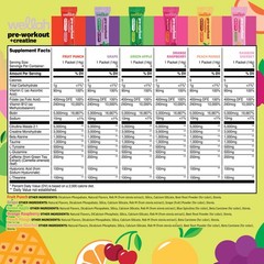 Wellah Pre-Workout + Creatine (Variety Pack) 20 Stick Packs, 6 Flavors