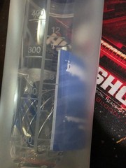 Blender Bottle 28 OZ CLEAR/BLUE. Great for an exercise break