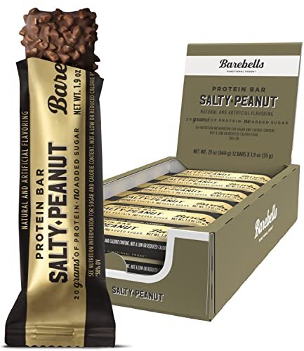 Barebells Protein Bars Salty Peanut – 12 Count, 1.9oz Bars – Protein Snacks w…