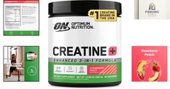 Strawberry Peach Creatine Powder – Gluten-Free, Vitamins & Electrolytes