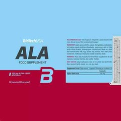 ALA – 50-300 Caps – Metabolism and heart health – Antioxidant support for energy