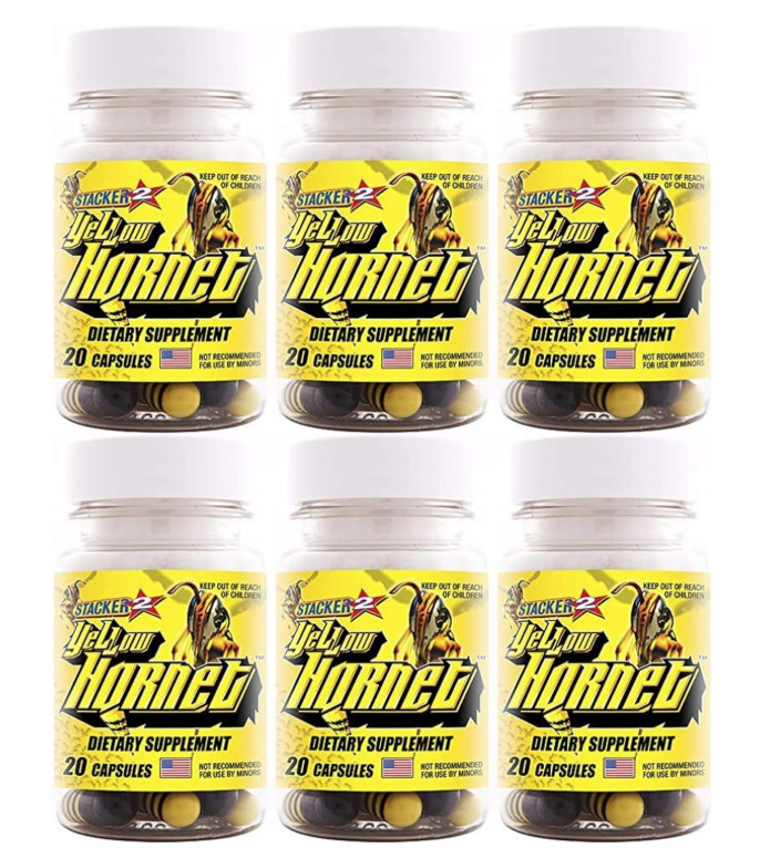 Yellow Hornet Herbal Dietary Supplement 20 x 6ct= 120 Caps