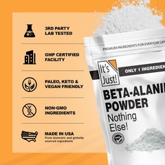 It’s Just! – Beta-Alanine Powder, Pre-Workout 8.8 Ounce (Pack of 1)