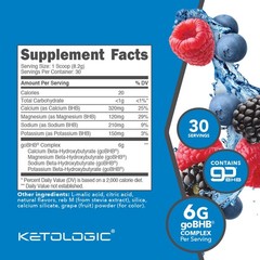 KetoLogic Keto BHB (Mixed Berry Flavor) 30 Servings
