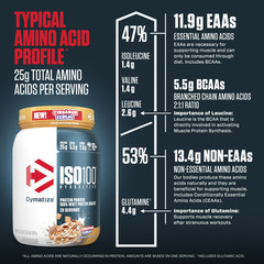 Dymatize 20 Servings Hydrolyzed Whey Isolate Powder 25g Protein Cinnamon Cereal