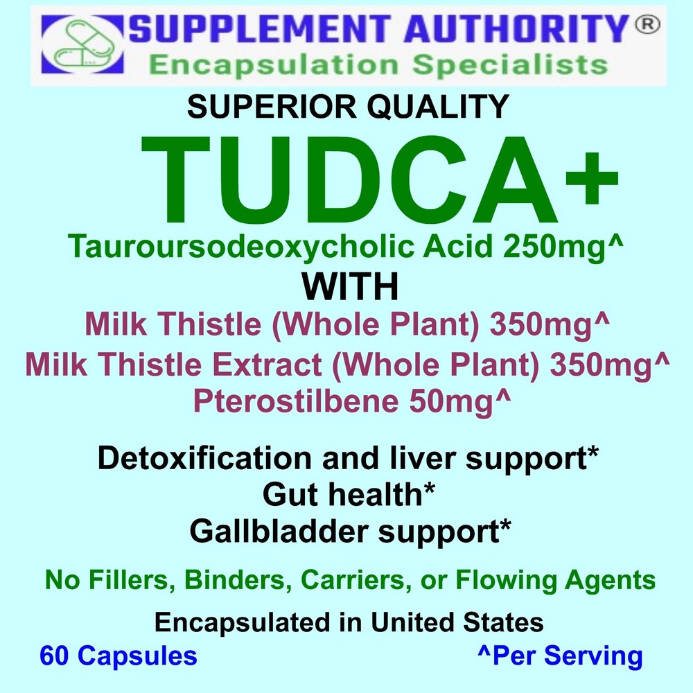 Tudca Capsules with Milk Thistle, Milk Thistle Extract & Pterostilbene NEW!