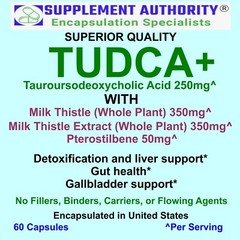 Tudca Capsules with Milk Thistle, Milk Thistle Extract & Pterostilbene NEW!
