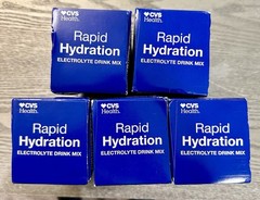 5 BOXES CVS Rapid Hydration Electrolyte Drink Mix 10 Stick Pack NEW! 5.64 Oz