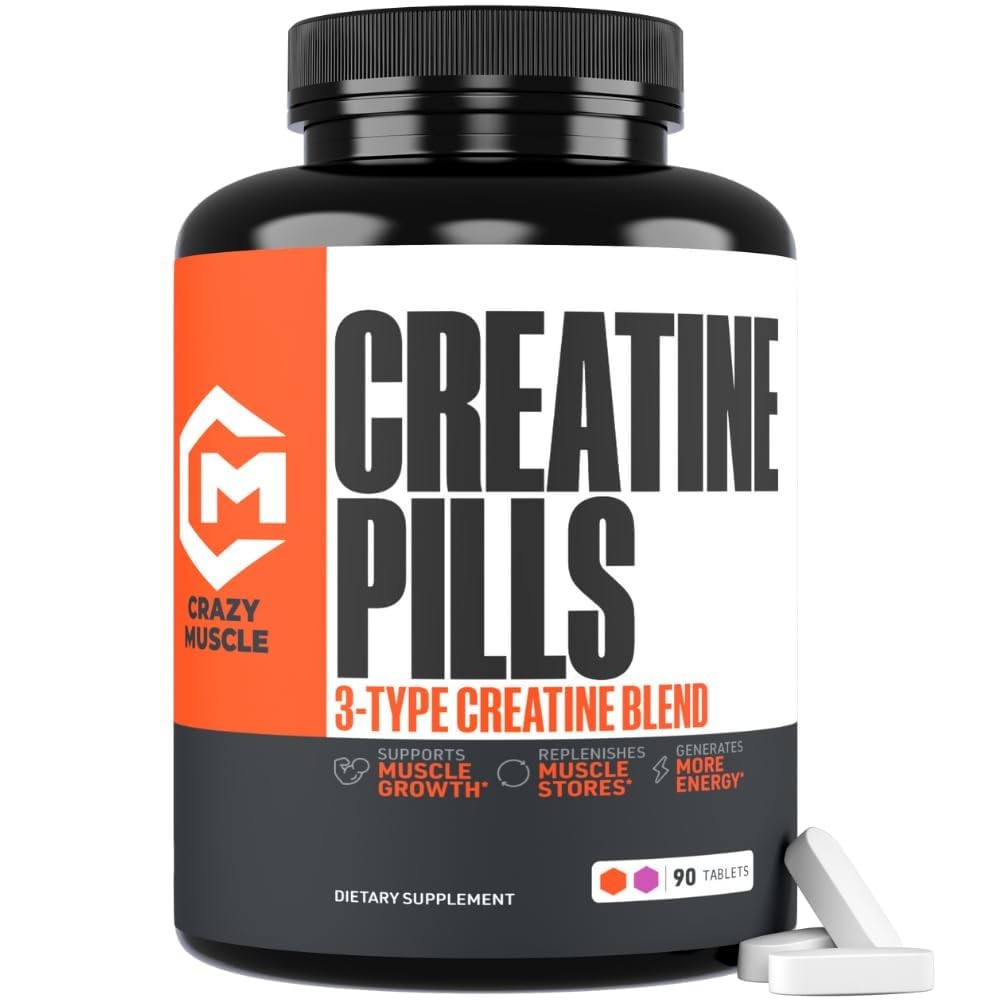 Creatine Pills 5g 3X Pure Creatine Monohydrate Pills Pre Workout Bulk Muscle …