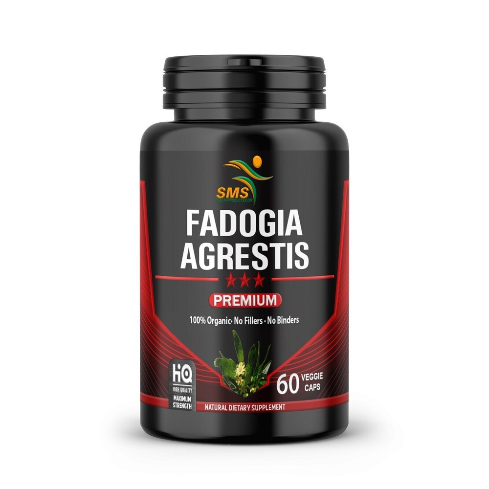 Fadogia Agrestis Pills 1,000mg (Maximum Strength) Stem 10:1 Extract 60 Caps