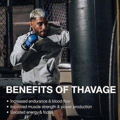 RAW Pre Workout Powder Thavage Beach Bum Sports Nutrition Supplement 40 Servings