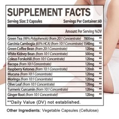 Fat Burner for Women 12,000 mg, Appetite Control, Weight Loss, 120 Capsules