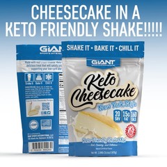 KETO MEAL REPLACEMENT Cheesecake Shake Mix 20 Serving GIANT SPORTS INTERNATIONAL