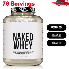 5LB Naked Whey – All Natural Grass Fed Whey Protein Powder, Unflavored, No GMO