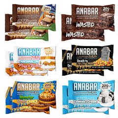 Anabar Protein Bar, Variety Pack 12 Bars, 6 Different Flavors 20 grams or more