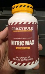 CrazyBulk Nitric Max Pre Workout Supplement Nitric Oxide Booster Crazy Bulk NEW